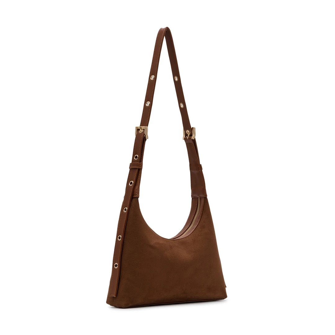 Octo – Caramel Suede No7 | Süet Taba Omuz Çantası