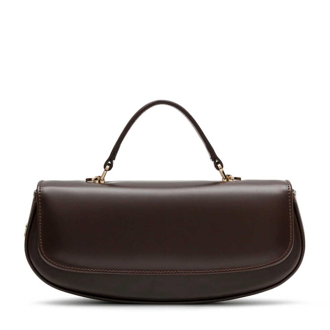 Chicky - Chocolate No12 | Kahverengi Deri Omuz Çantası