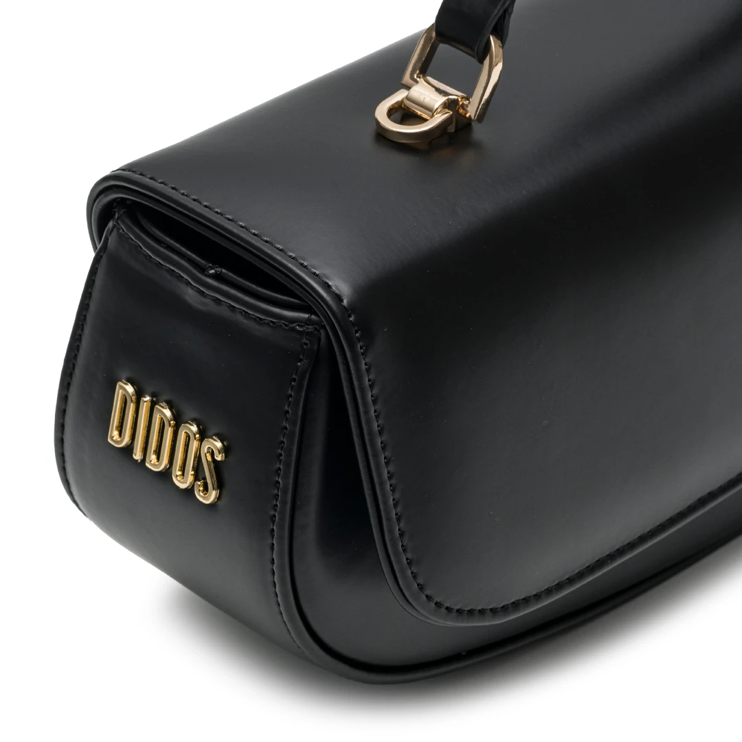 Chicky - Olive No12 | Siyah Deri Omuz Çantası