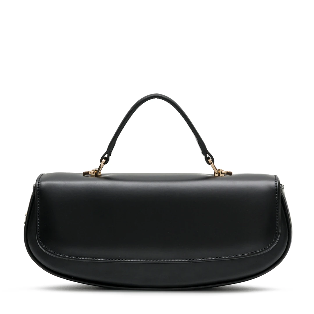 Chicky - Olive No12 | Siyah Deri Omuz Çantası