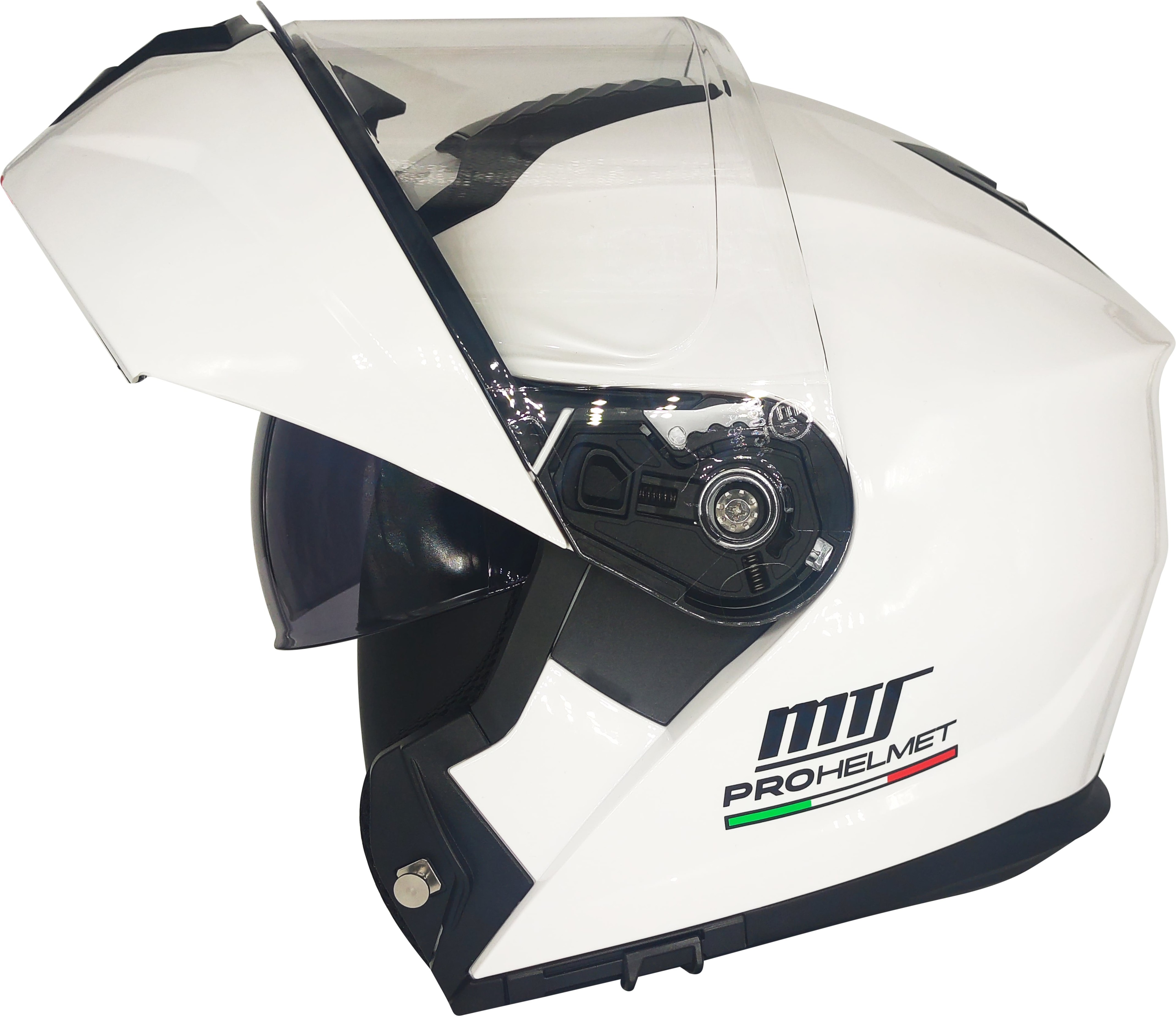 Mts Helmets 966 White Çene Açılır Model