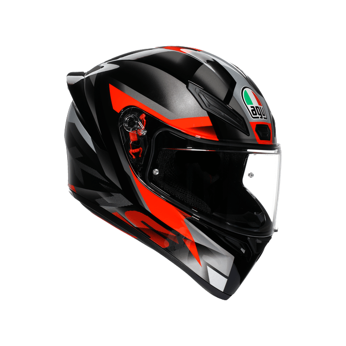 AGV KASK/K1 S E2206 FASTLAP BLACK GREY RED CONF.