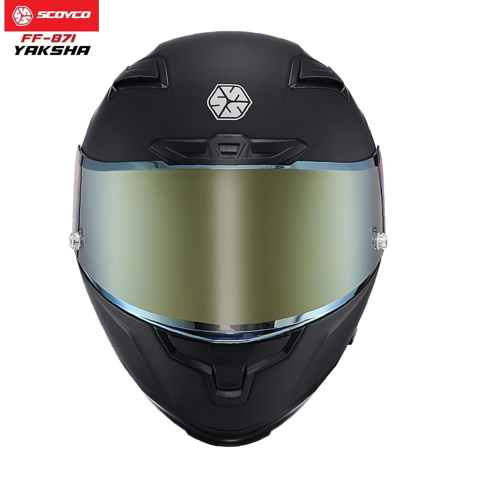 SCOYCO FF-871 MAT BLACK FULL FACE KASK