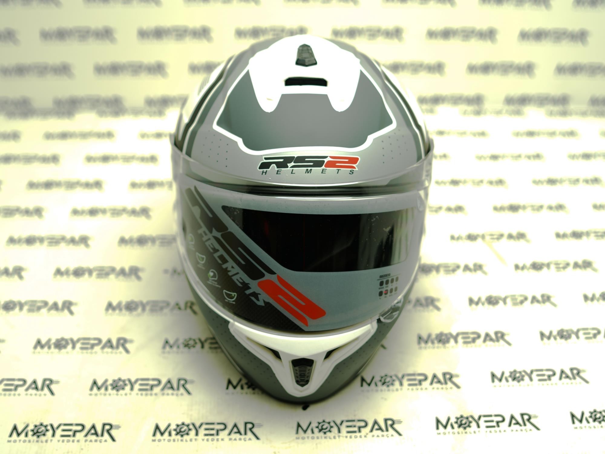 RS2 32010/5 BEYAZ GRİ FULL FACE KASK