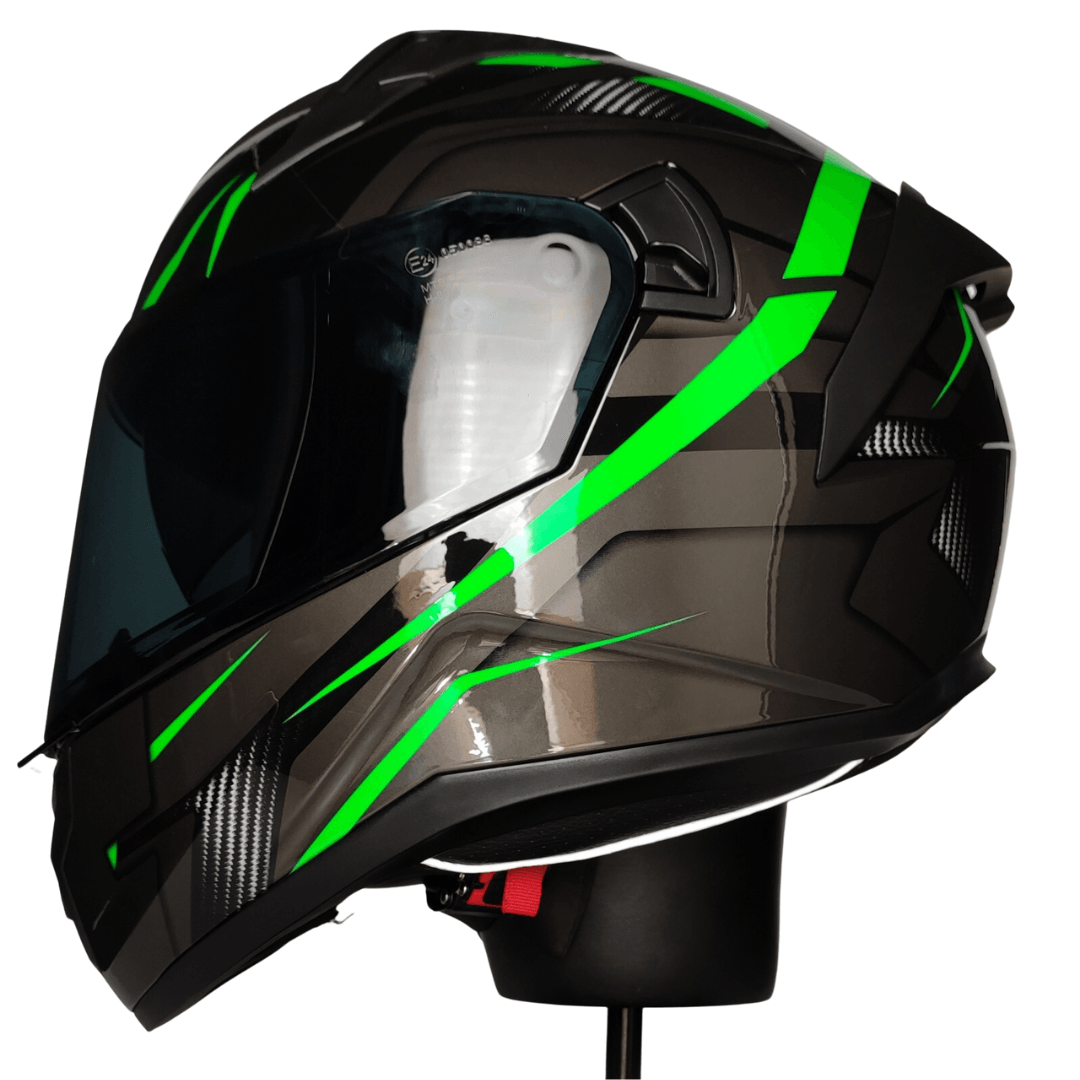 Mts Snake 801 Full Face Kask Face Lead Green