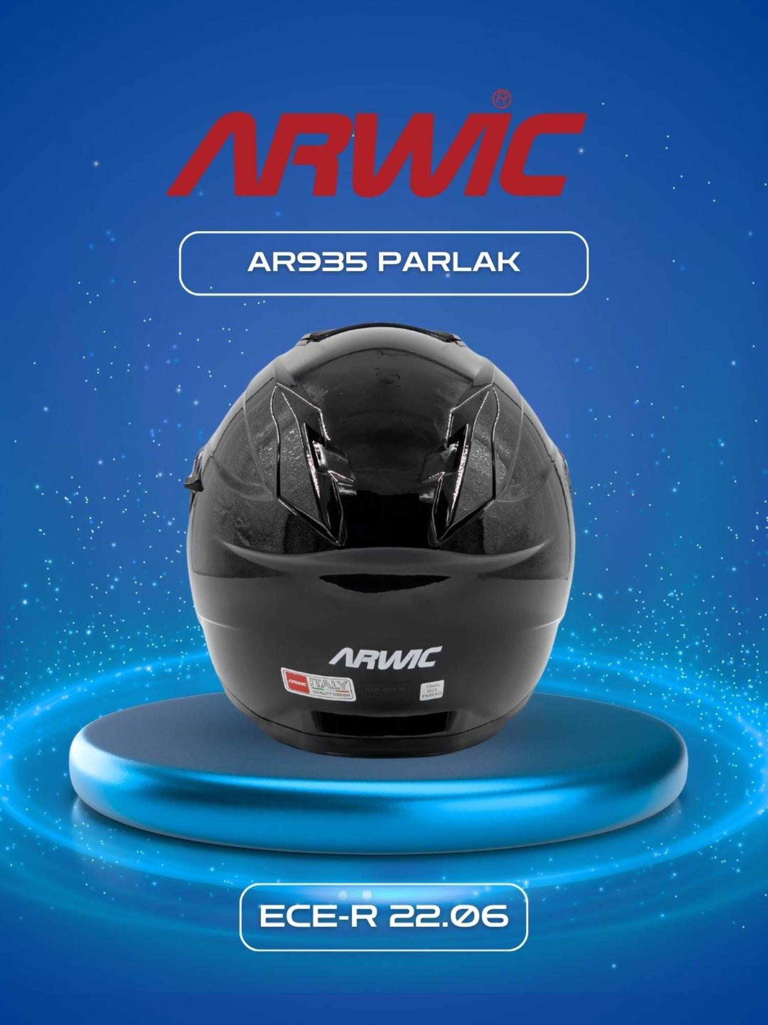 ARWİC KASK AR935 PARLAK SİYAH