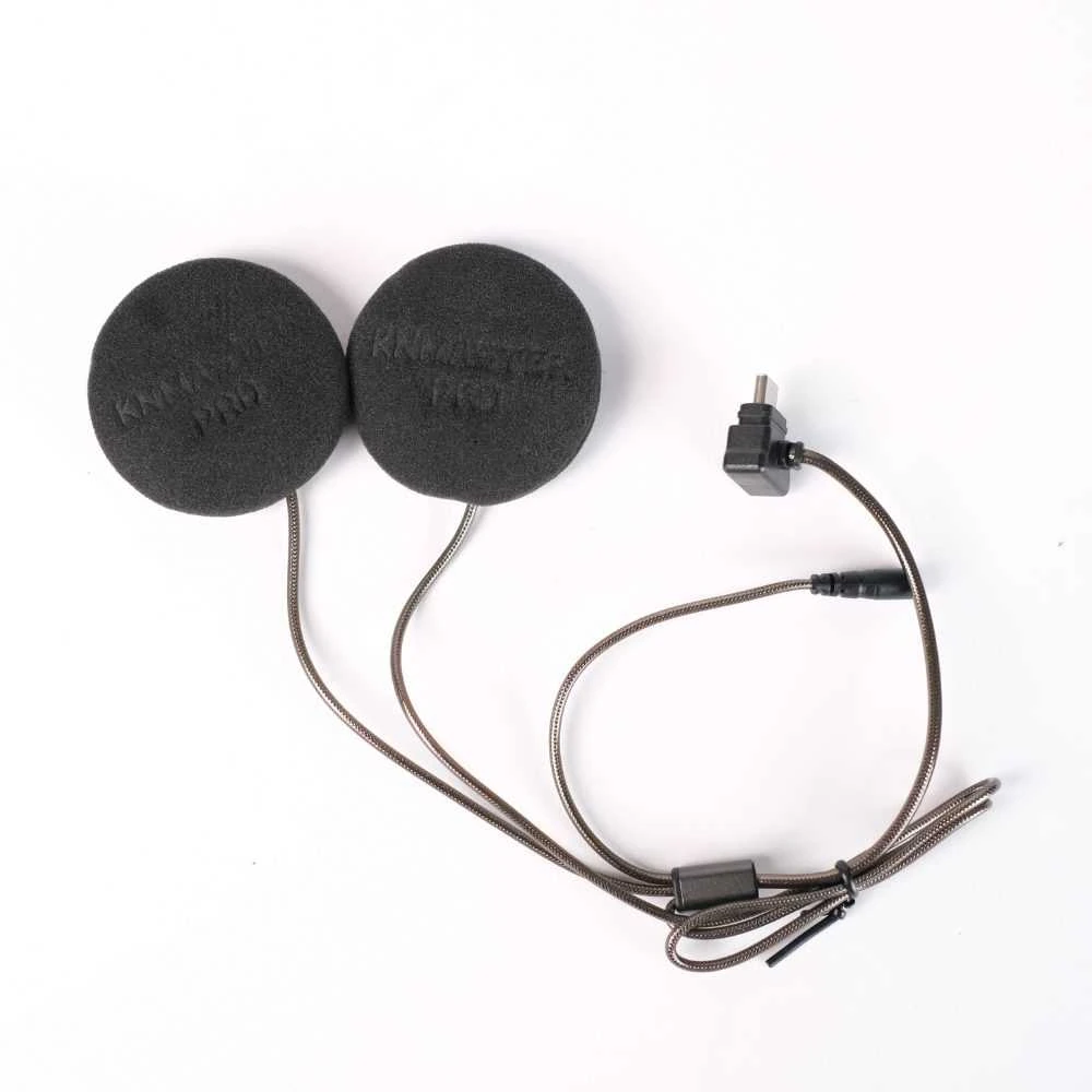 KNMASTER KN1600C PRO KAMERALI MOTOSİKLET KASK BLUETOOTH İNTERCOM KULAKLIK SETİ SİYAH