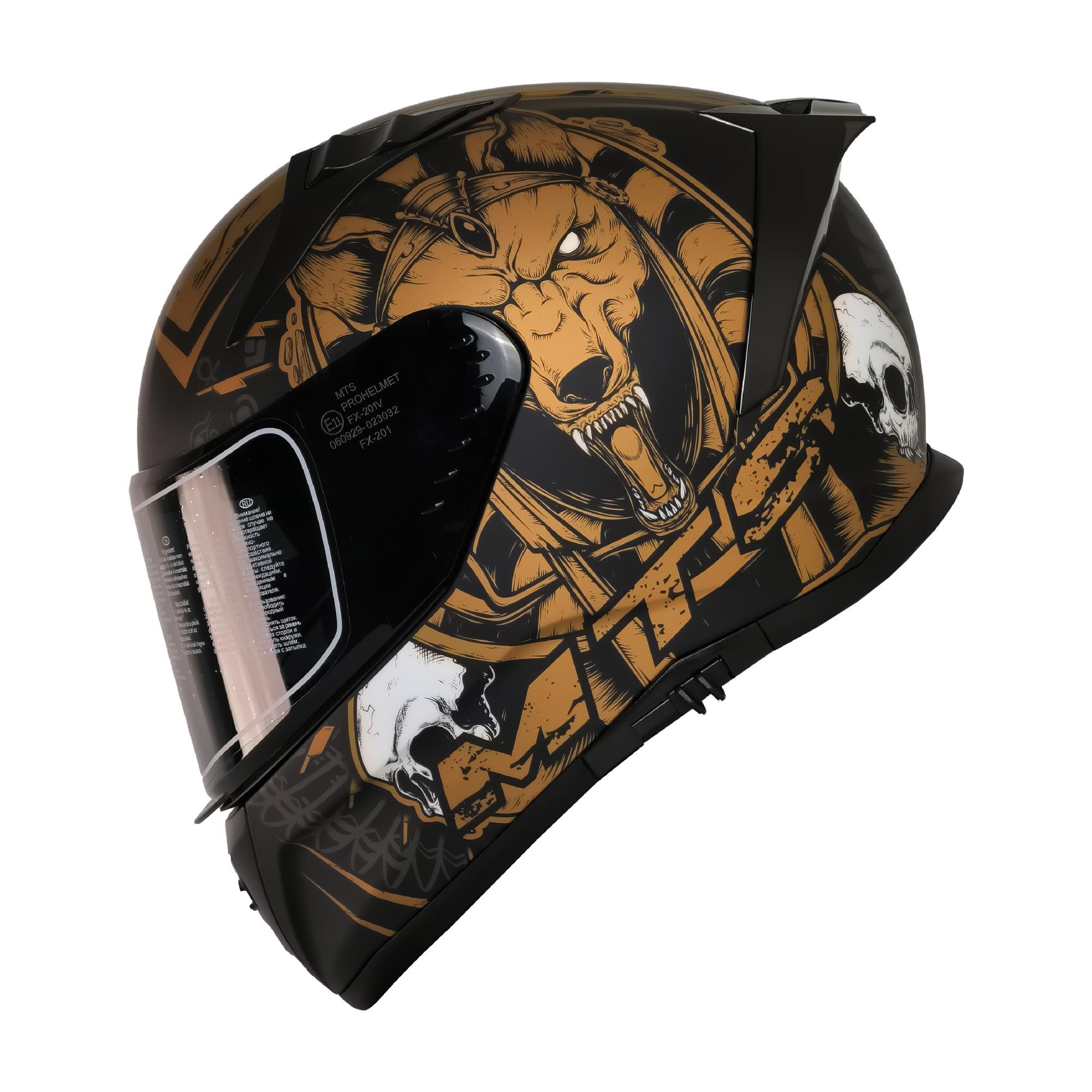 MTS 801 ANUBIS GOLD FULL FACE KASK