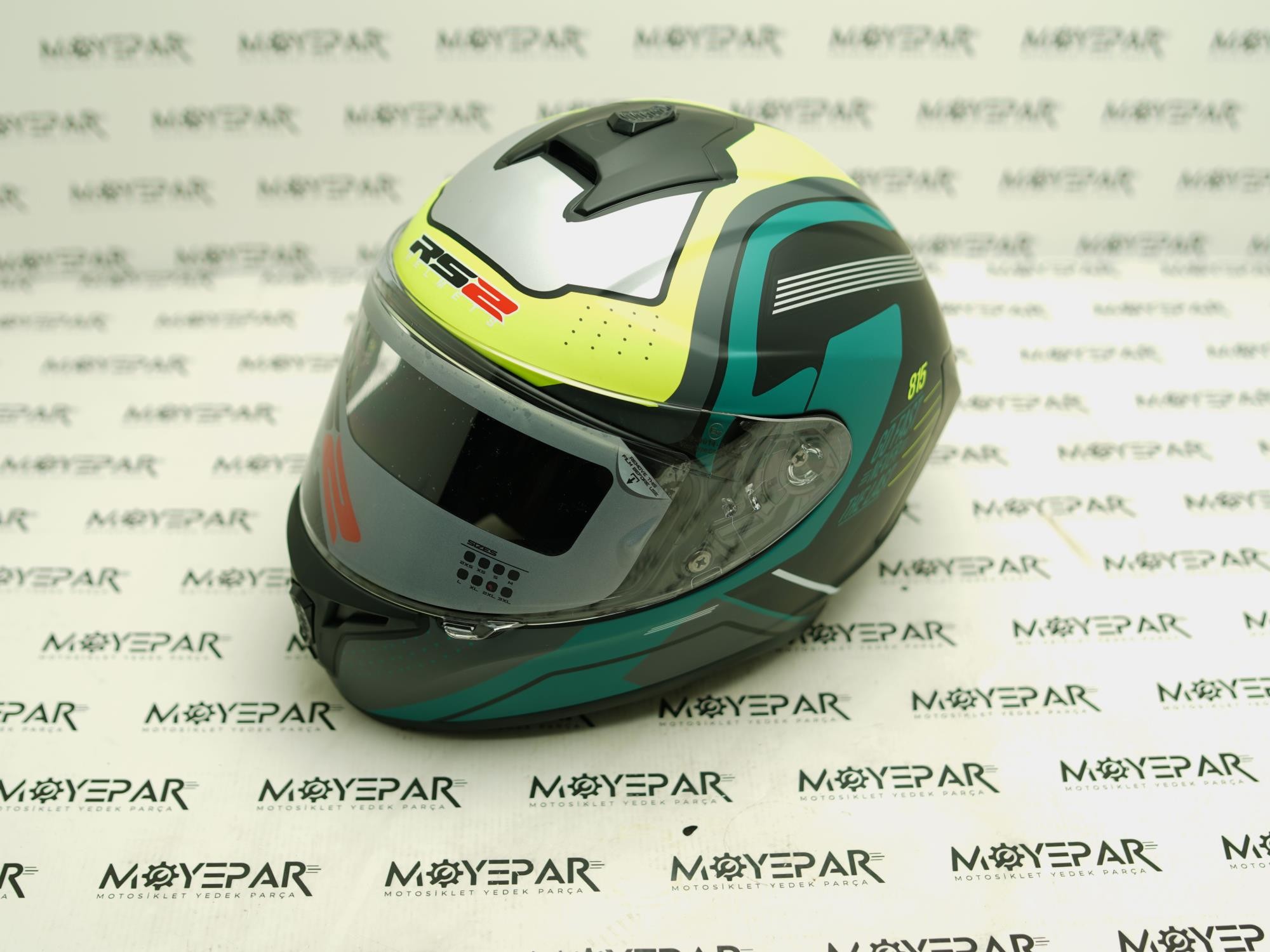 RS2 32010/2 YEŞİL FULL FACE KASK