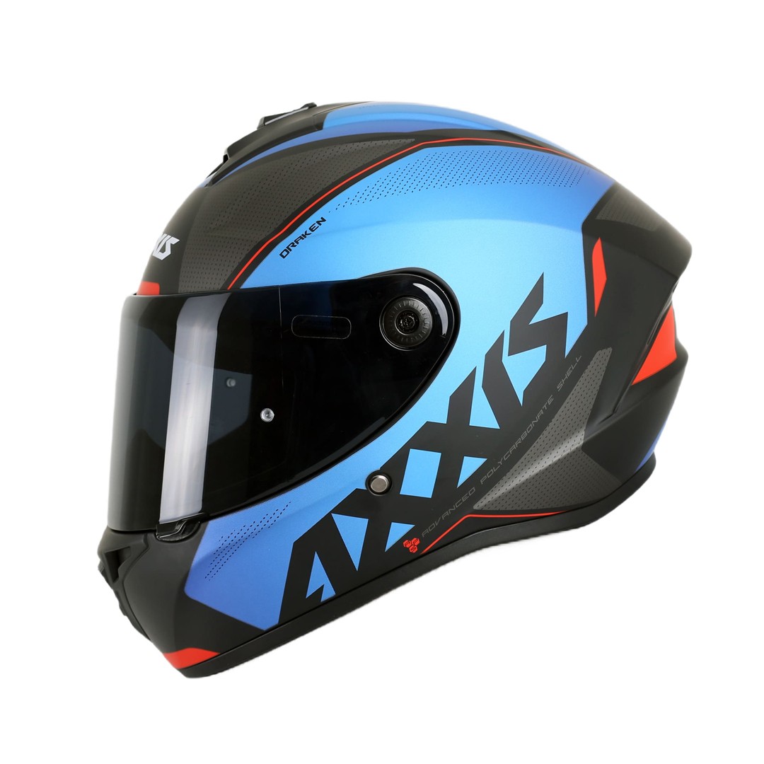 Axxis Draken S Gear E7 Matt Blue+ Black Visor