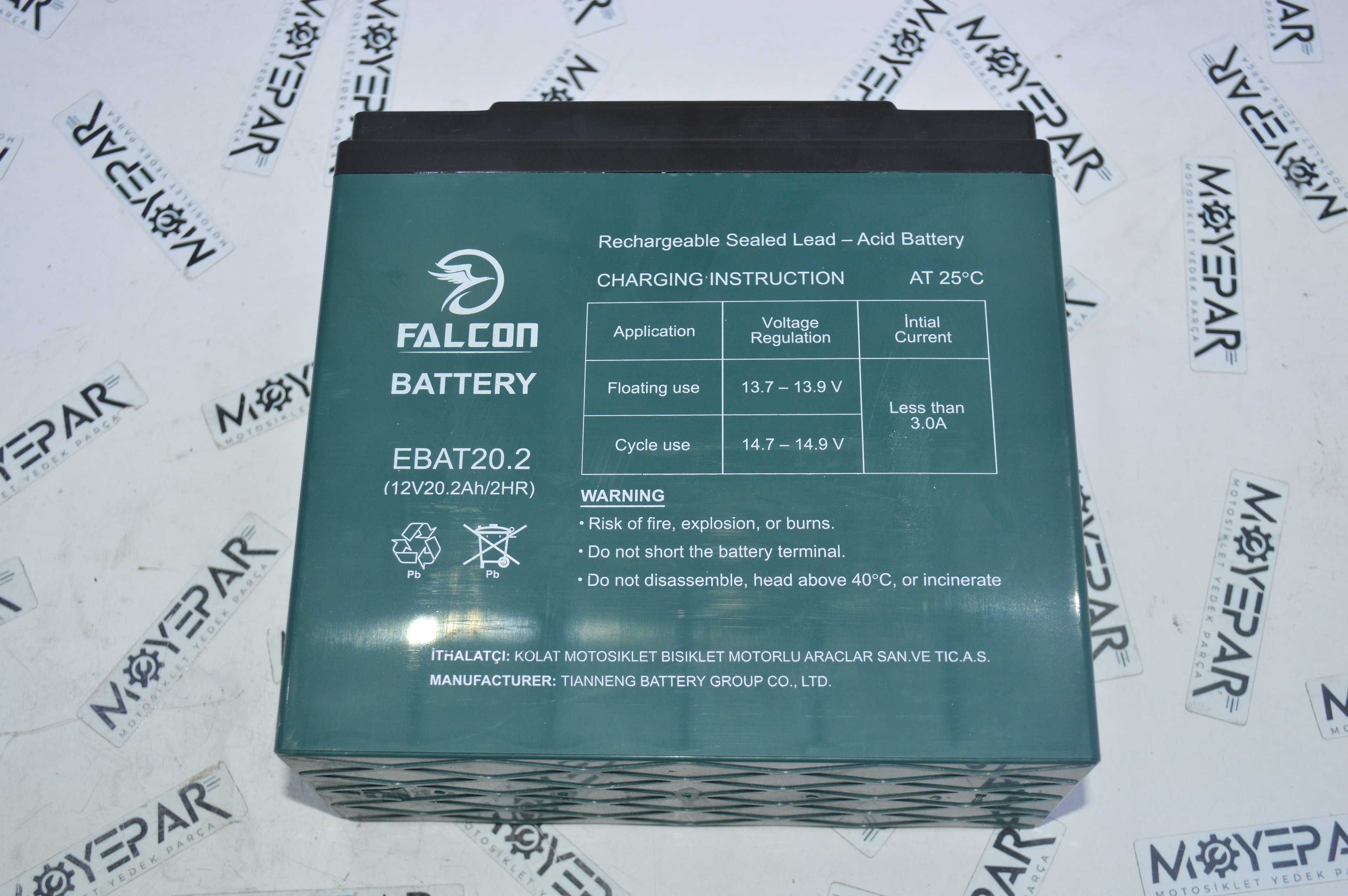 Falcon 12V20Ah Elektrikli Bisiklet Aküsü