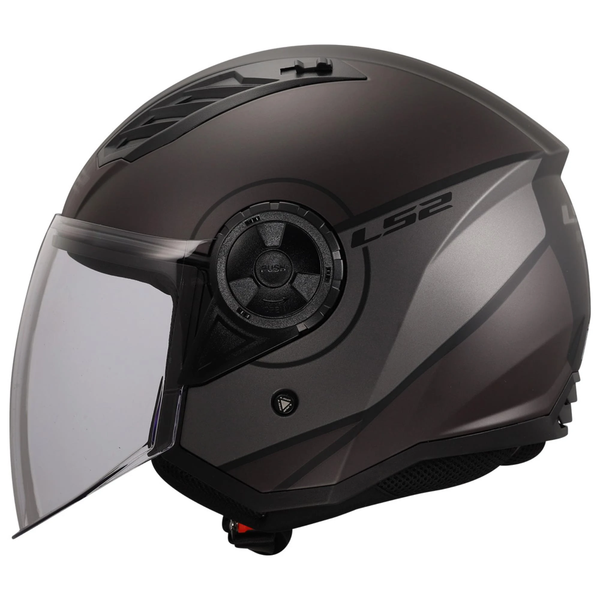 LS2 AIRFLOW 2 COVER MAT SİYAH-GRİ KASK YARIM KASK