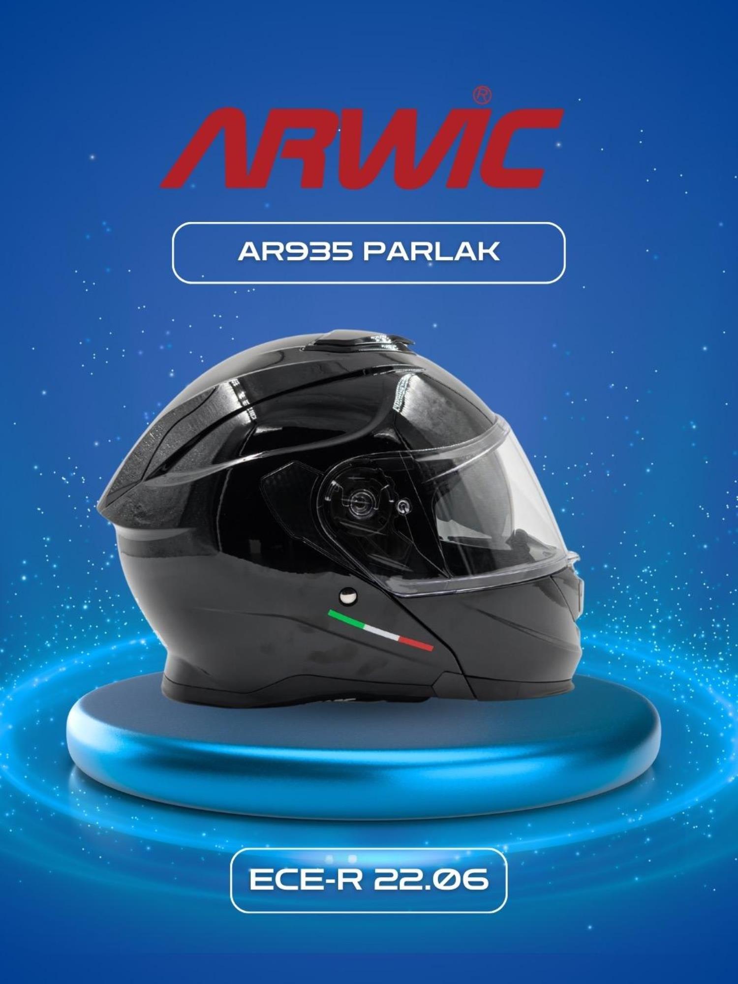 ARWİC KASK AR935 PARLAK SİYAH