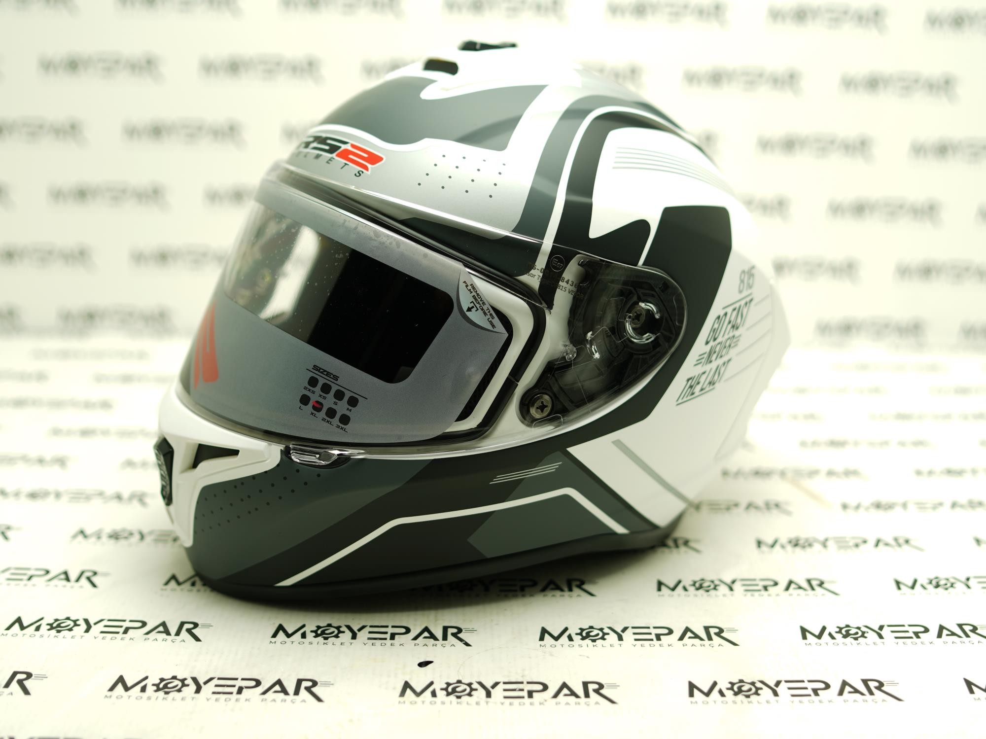 RS2 32010/5 BEYAZ GRİ FULL FACE KASK