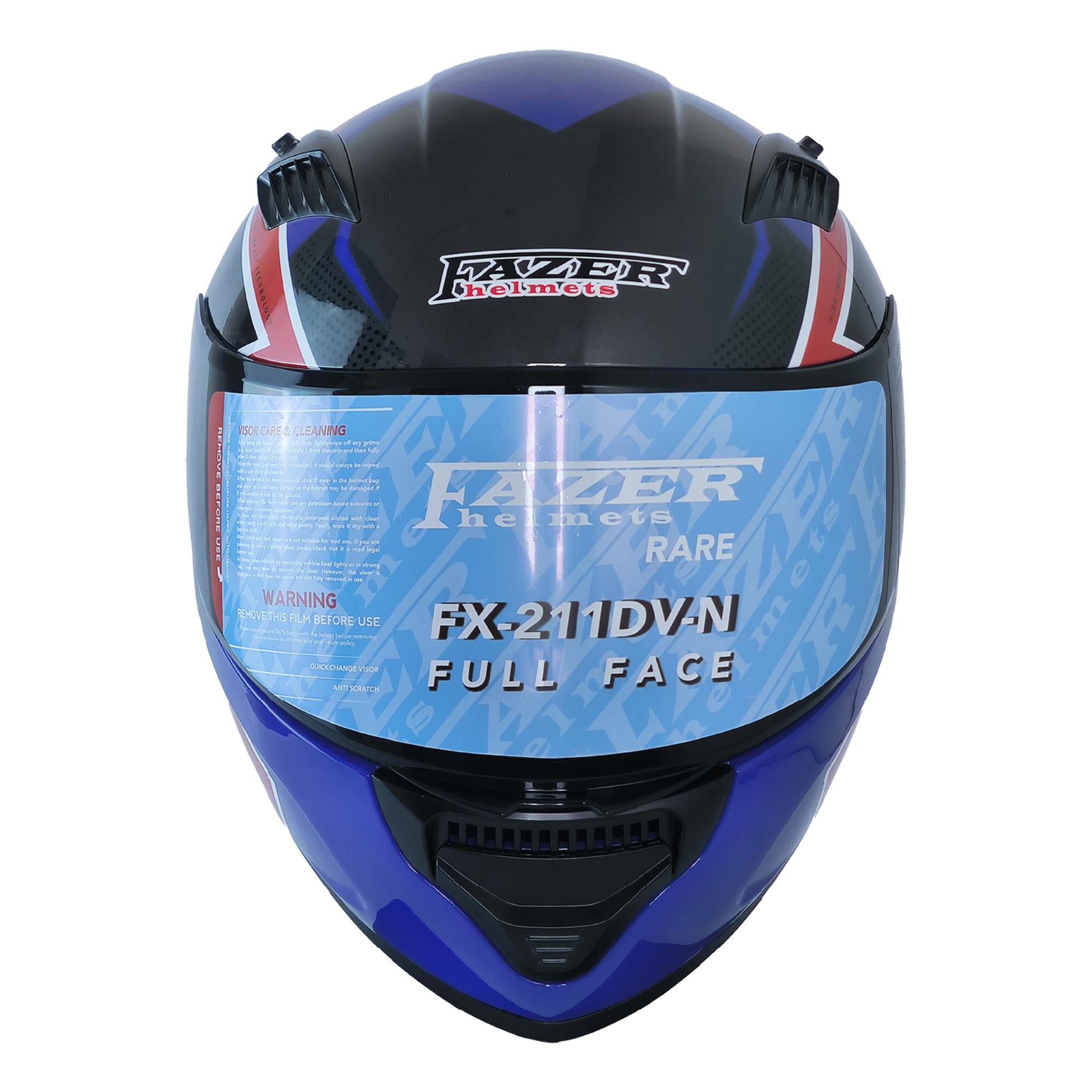 FAZER 211-DV FULL FACE KASK RUSH SİYAH KIRMIZI BEYAZ