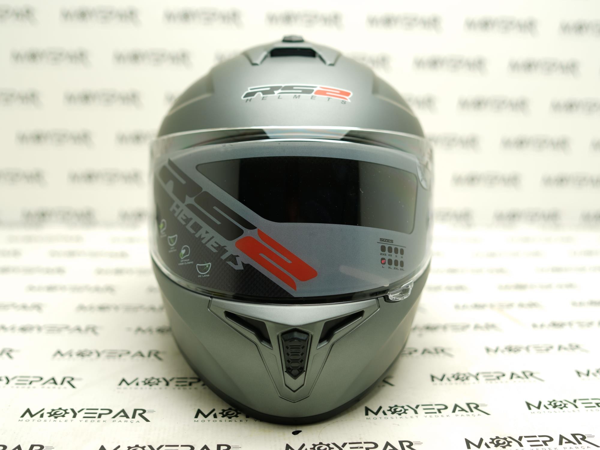 RS2 32001/3 NARDO GRİ FULL FACE KASK