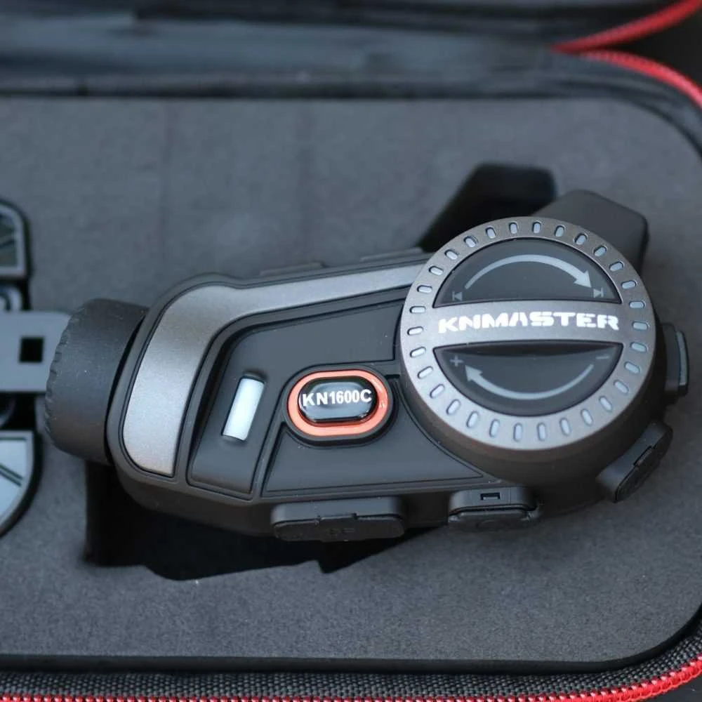 KNMASTER KN1600C PRO KAMERALI MOTOSİKLET KASK BLUETOOTH İNTERCOM KULAKLIK SETİ SİYAH