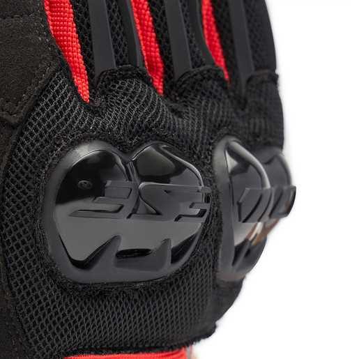 DAINESE ELD/MIG 3 AIR TEX GLOVES BLACK/RED-LAVA