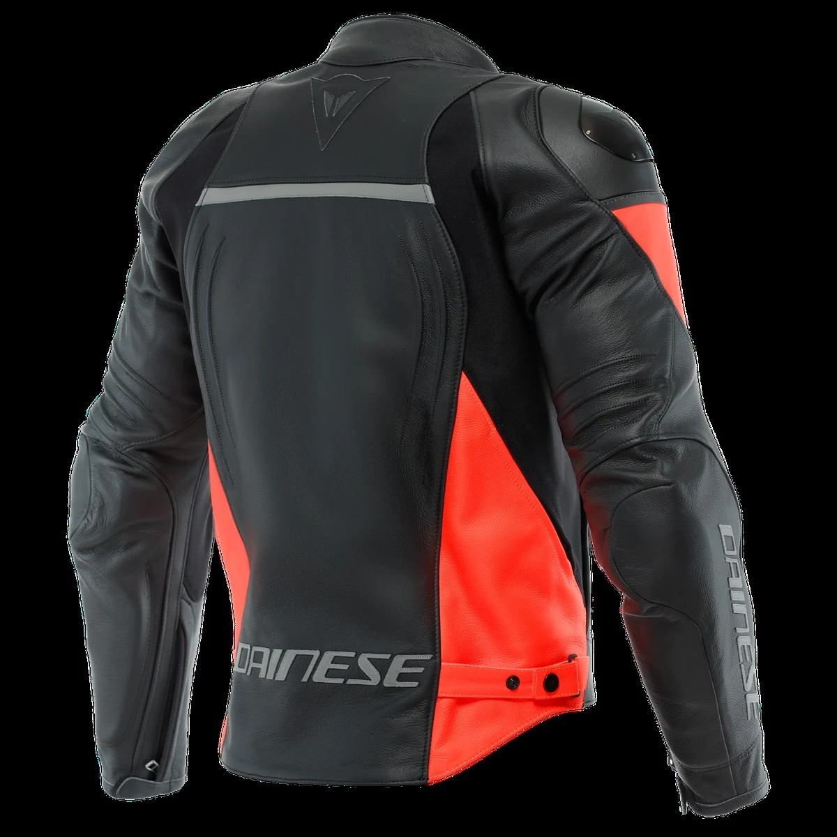 DAINESE/RACING 4 LEATHER BLACK/FLUO-RED