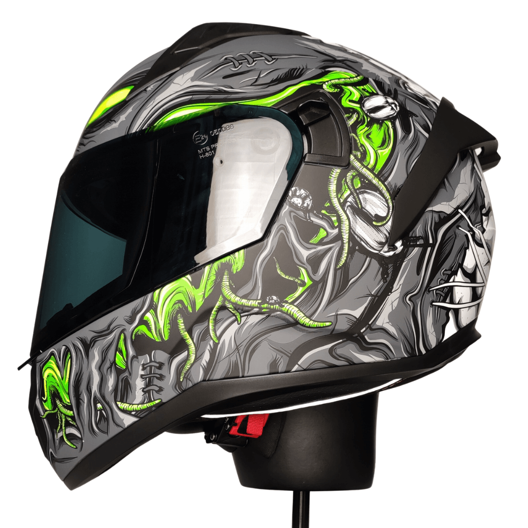 Mts Snake 801 Full Face Kask Zombıes Whıte