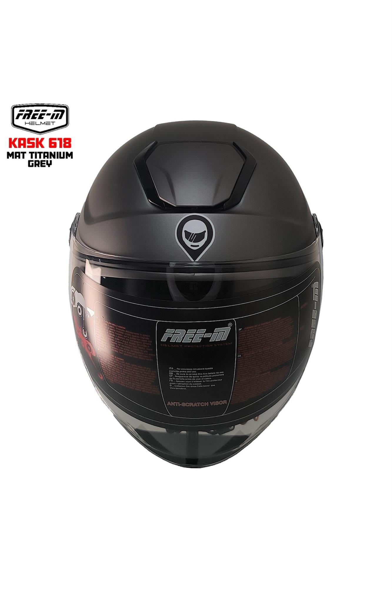 FREEM FR-618 YARIM KASK MAT GRİ
