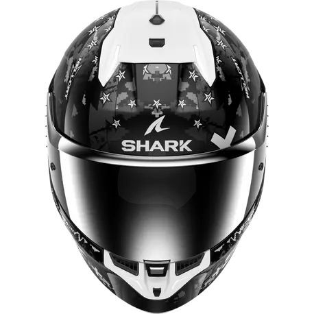 0342 SHARK SKWAL İ3 HELLCAT MAT KAPALI KASK SİYAH BEYAZ