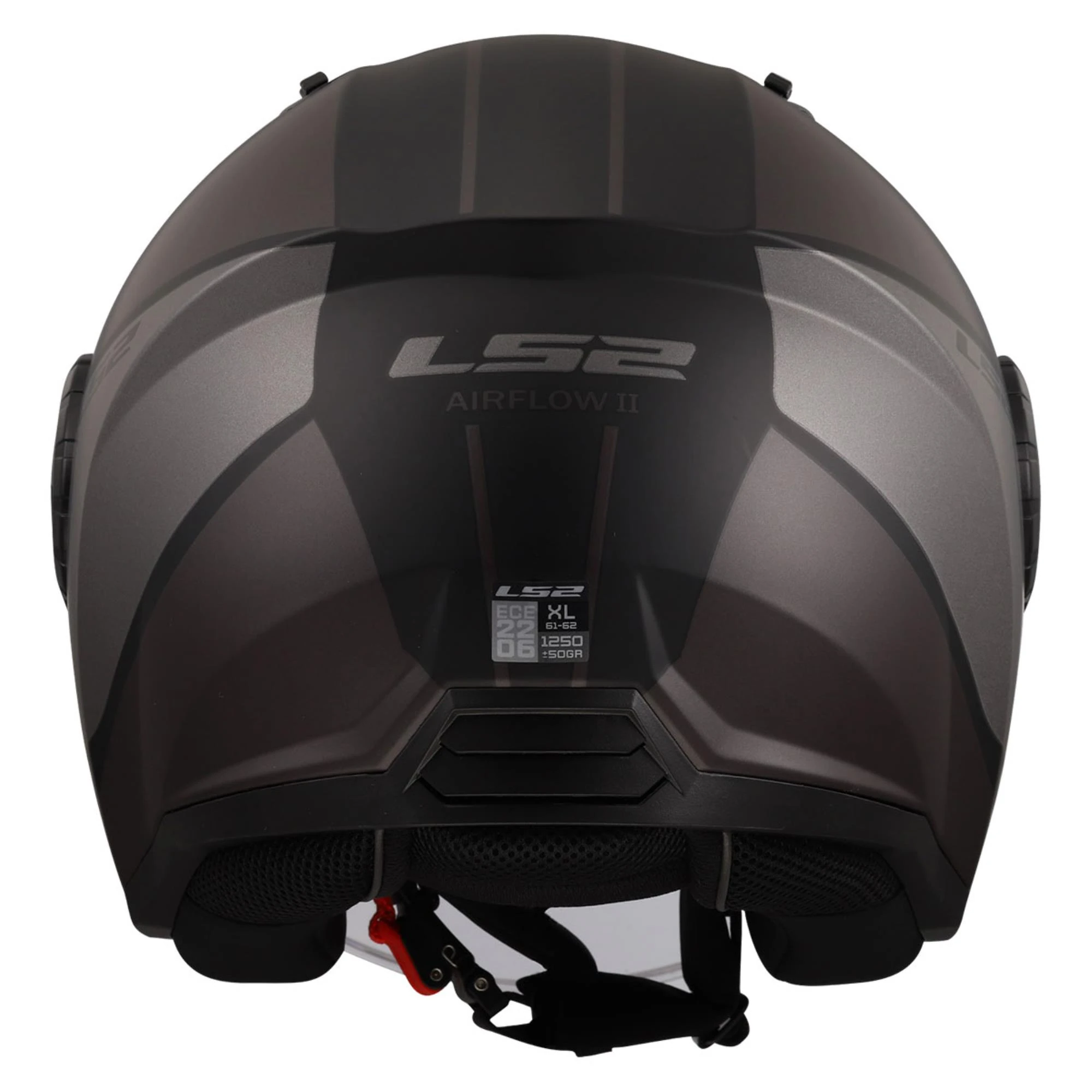 LS2 AIRFLOW 2 COVER MAT SİYAH-GRİ KASK YARIM KASK