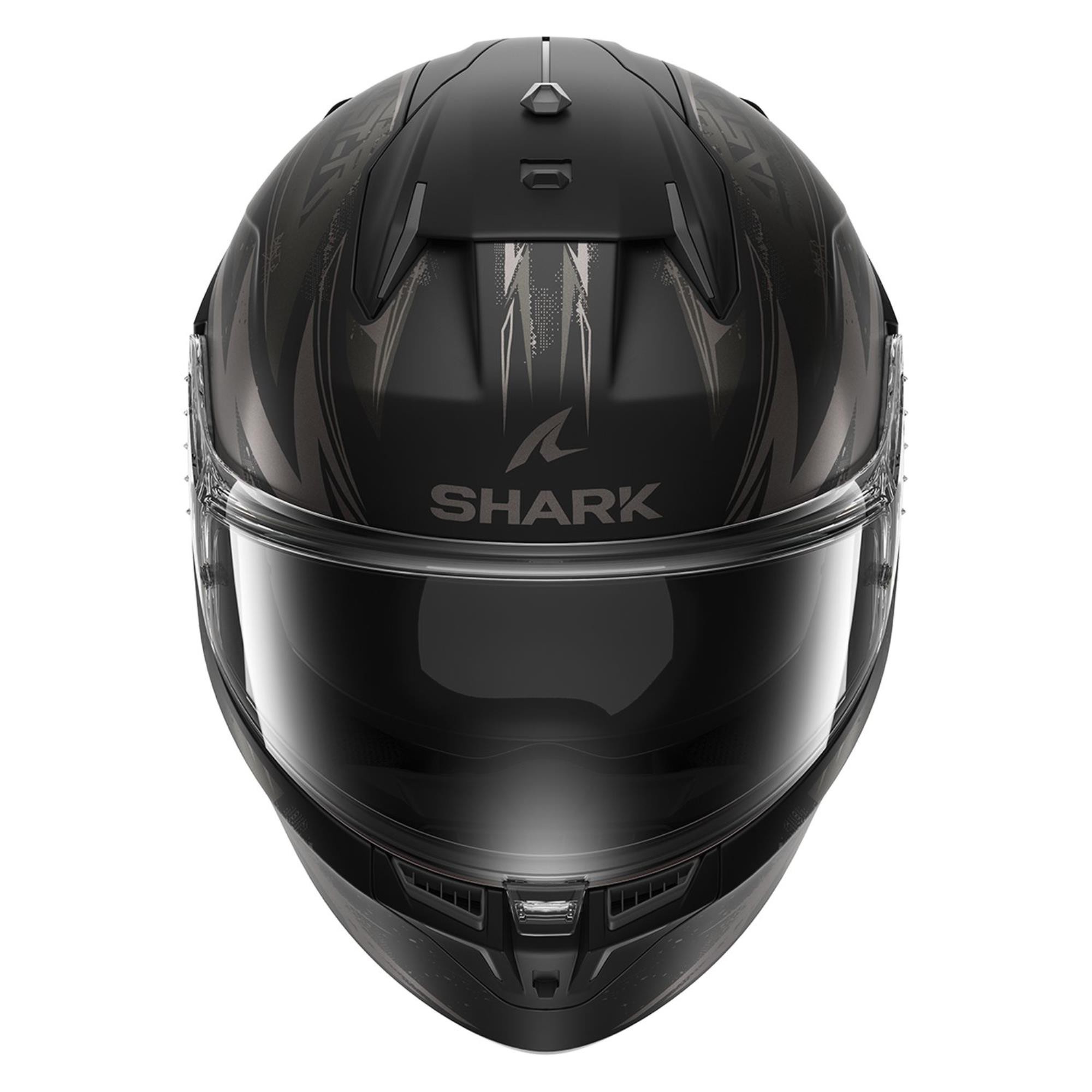 0308 SHARK D-SKWAL 3 BLAST-R MAT SİYAH GRİ KAPALI KASK