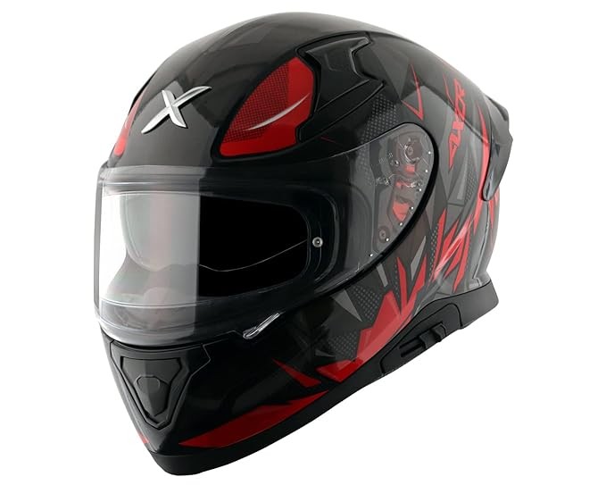 Axor Helmets Apex Hunter Black Red Gloss