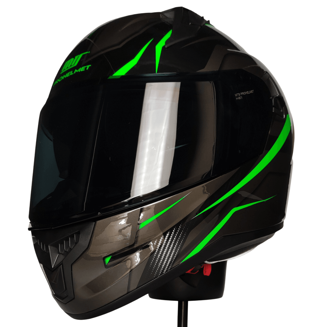 Mts Snake 801 Full Face Kask Face Lead Green