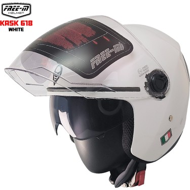FREEM FR-618 YARIM KASK BEYAZ