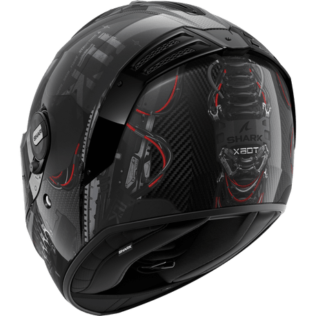 0333 SHARK SPARTAN RS CARBON XBOT KAPALI KASK KIRMIZILI