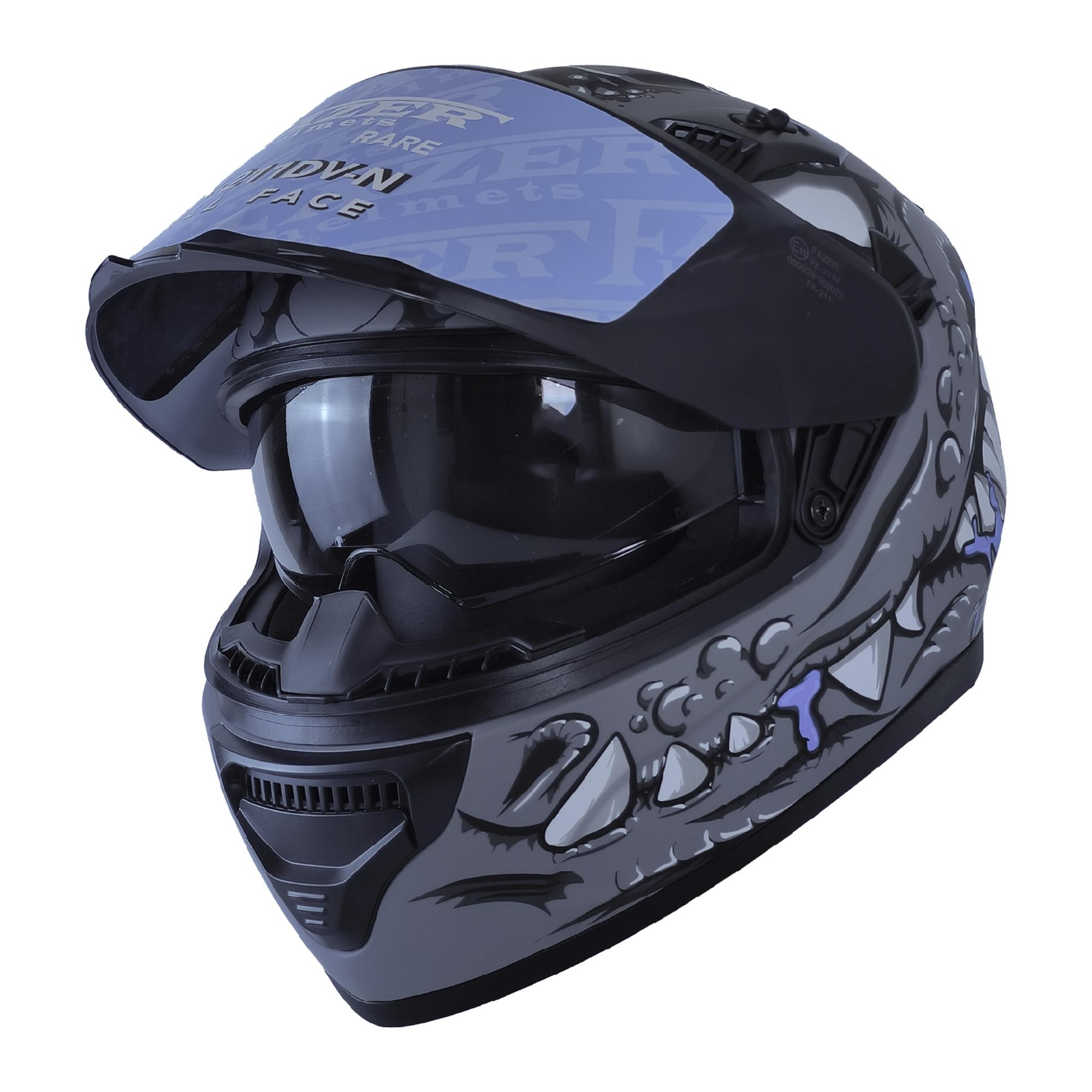 FAZER 211-DV FULL FACE ALLIGATOR GRİ