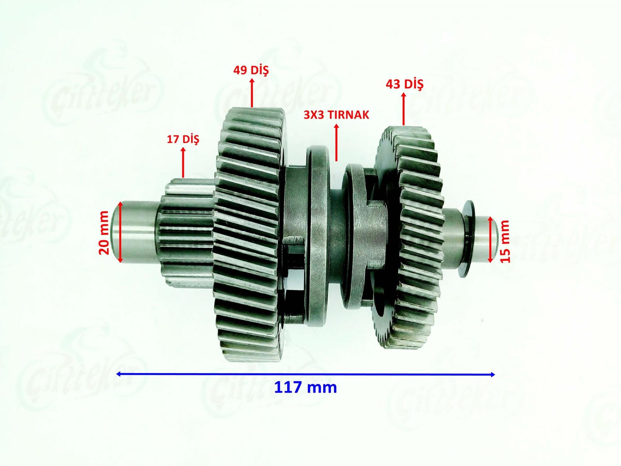 7ATV0516-20-LX LX200 ŞANZIMAN GERİ VİTES YÖN DİŞLİ SETİ