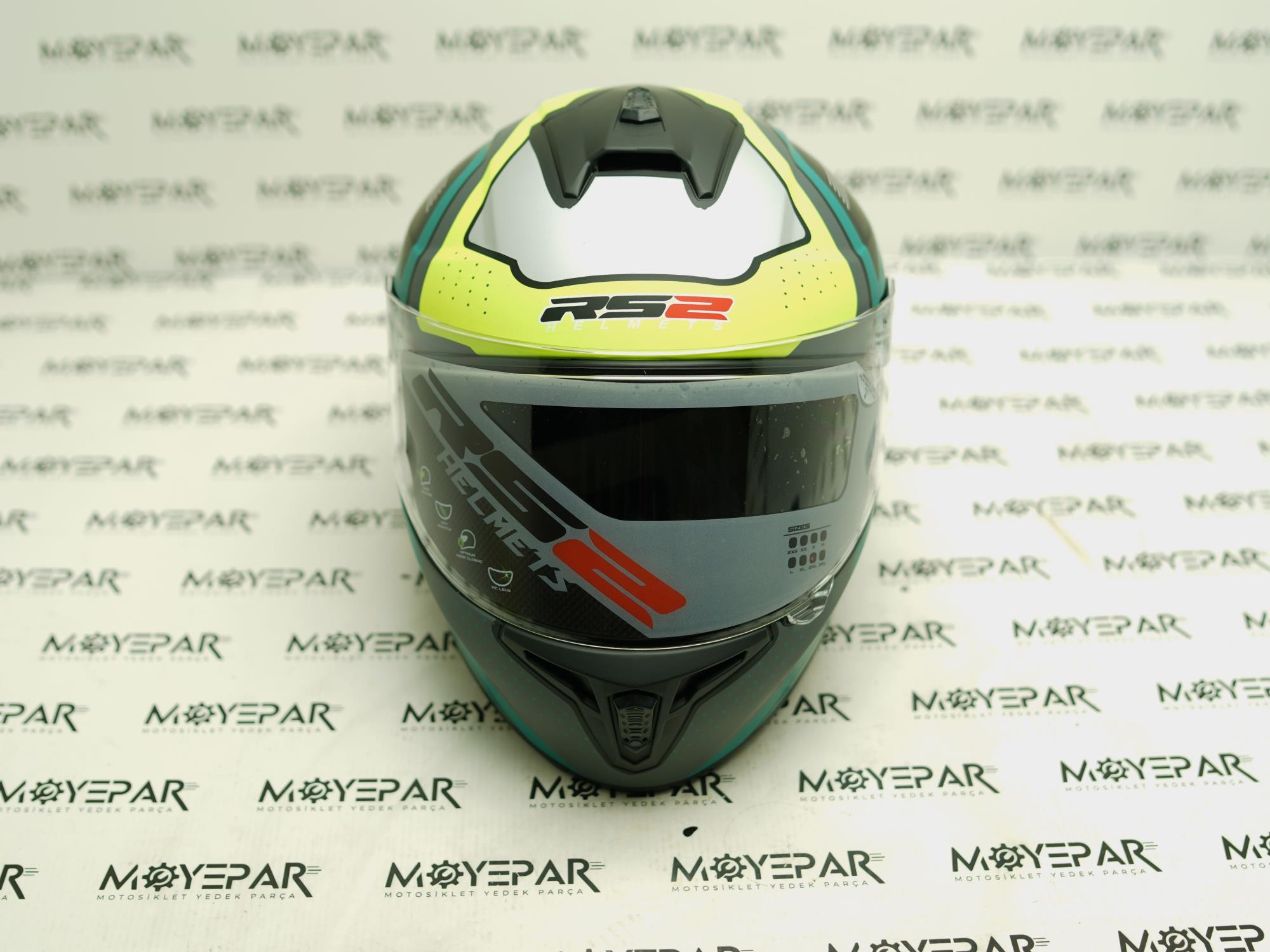 RS2 32010/2 YEŞİL FULL FACE KASK