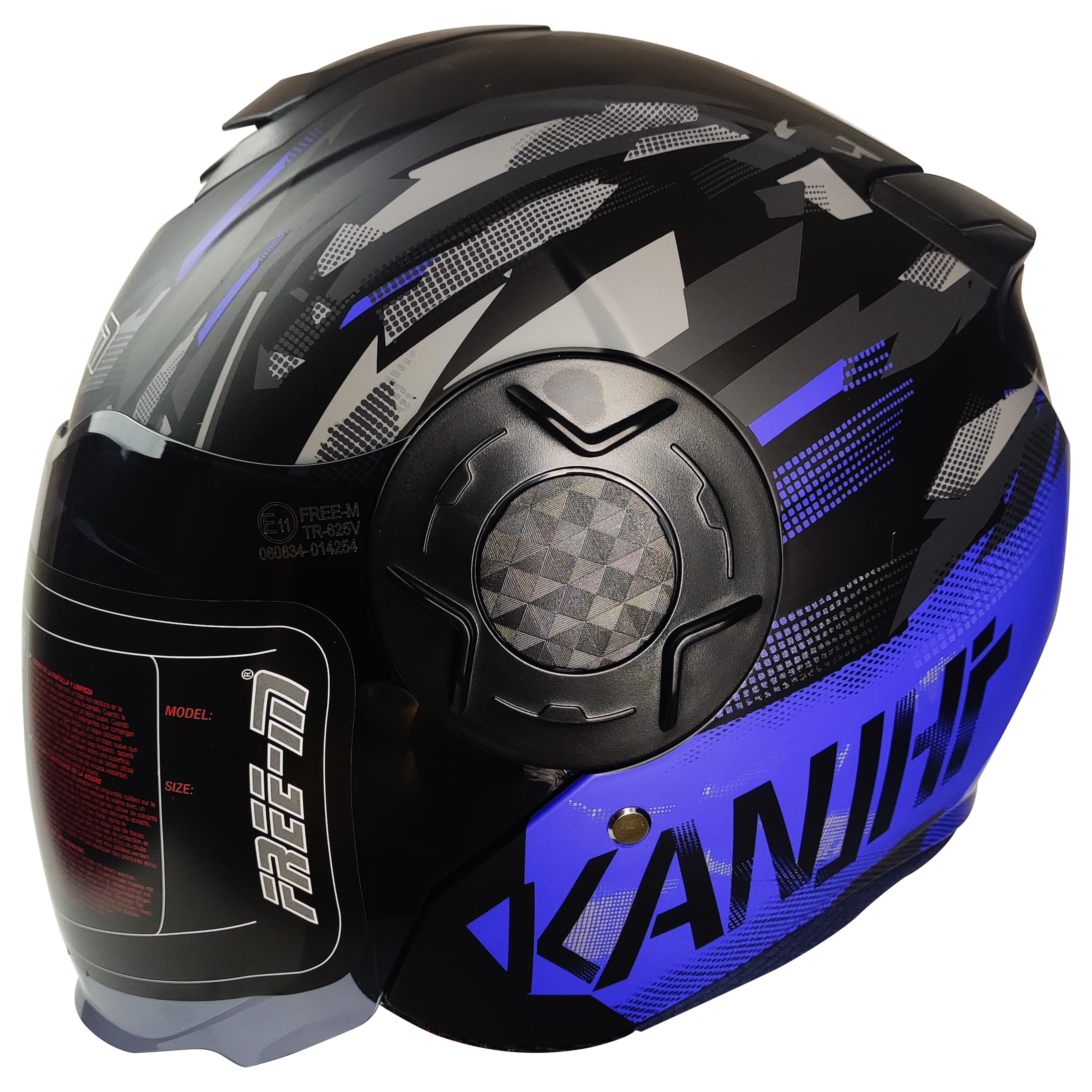 Free-m FR-665 Yarım Kask - BLUE ARROW