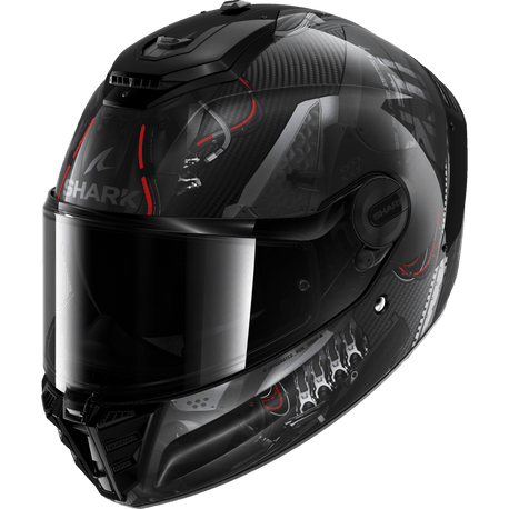 0333 SHARK SPARTAN RS CARBON XBOT KAPALI KASK KIRMIZILI