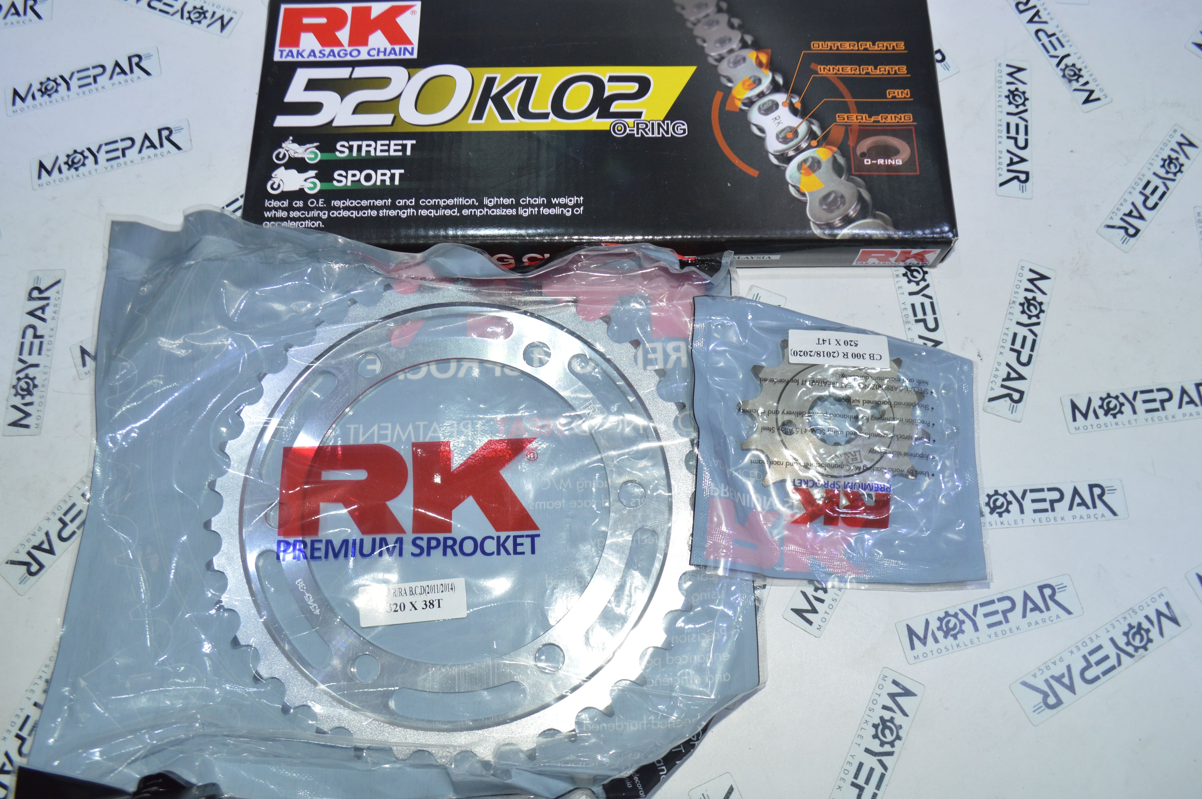 Rk Honda Cbr 250R 2011-2013 Zincir Dişli Seti