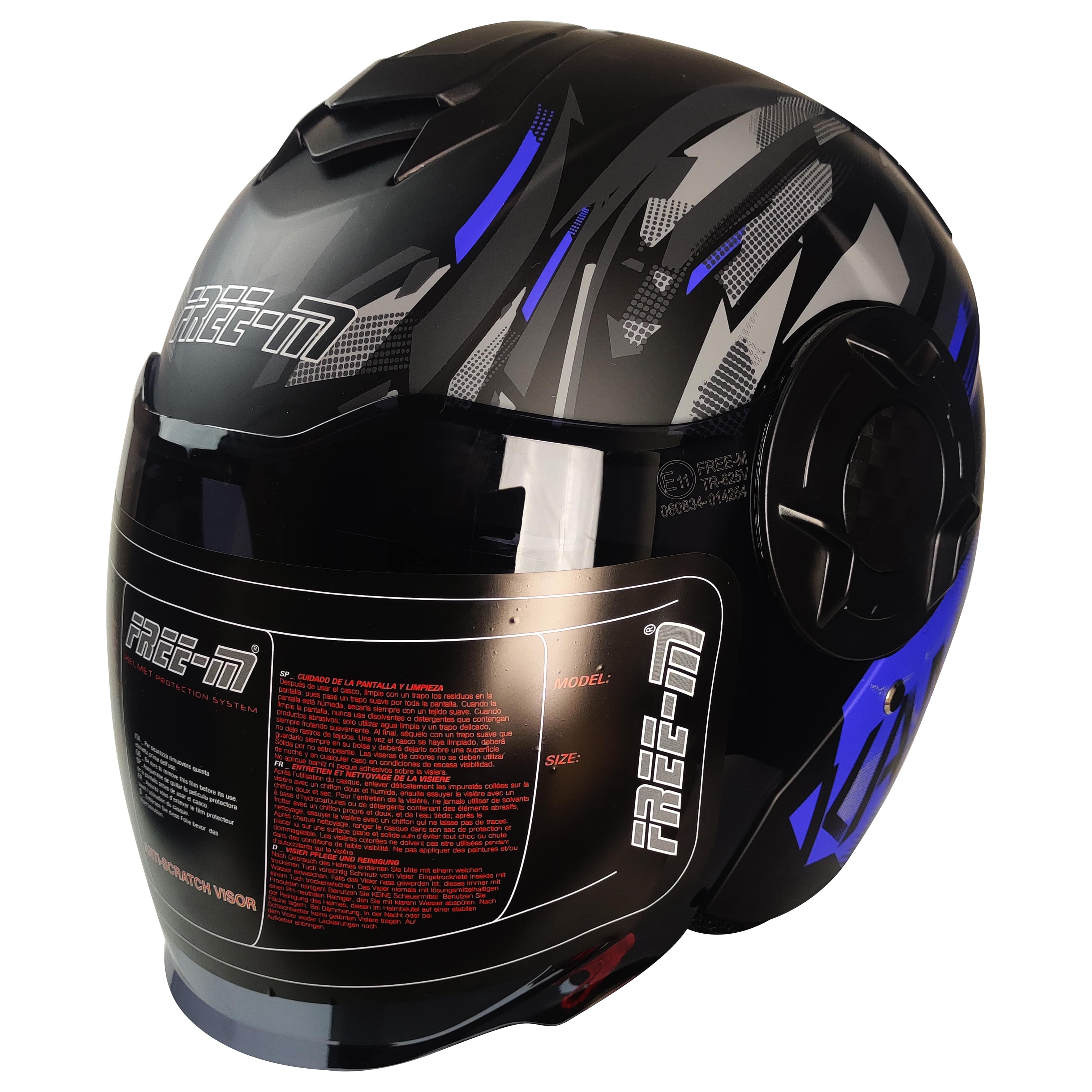 Free-m FR-665 Yarım Kask - BLUE ARROW