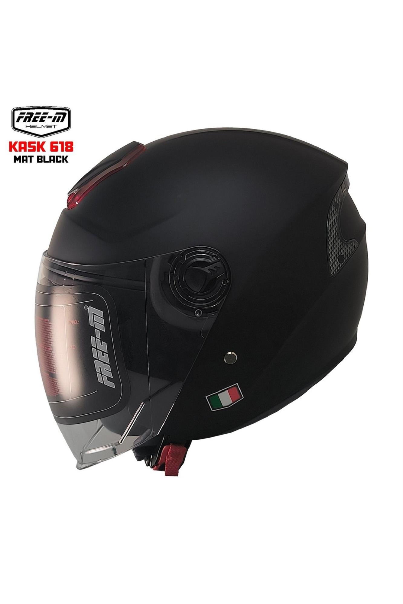FREEM FR-618 YARIM KASK MAT SİYAH