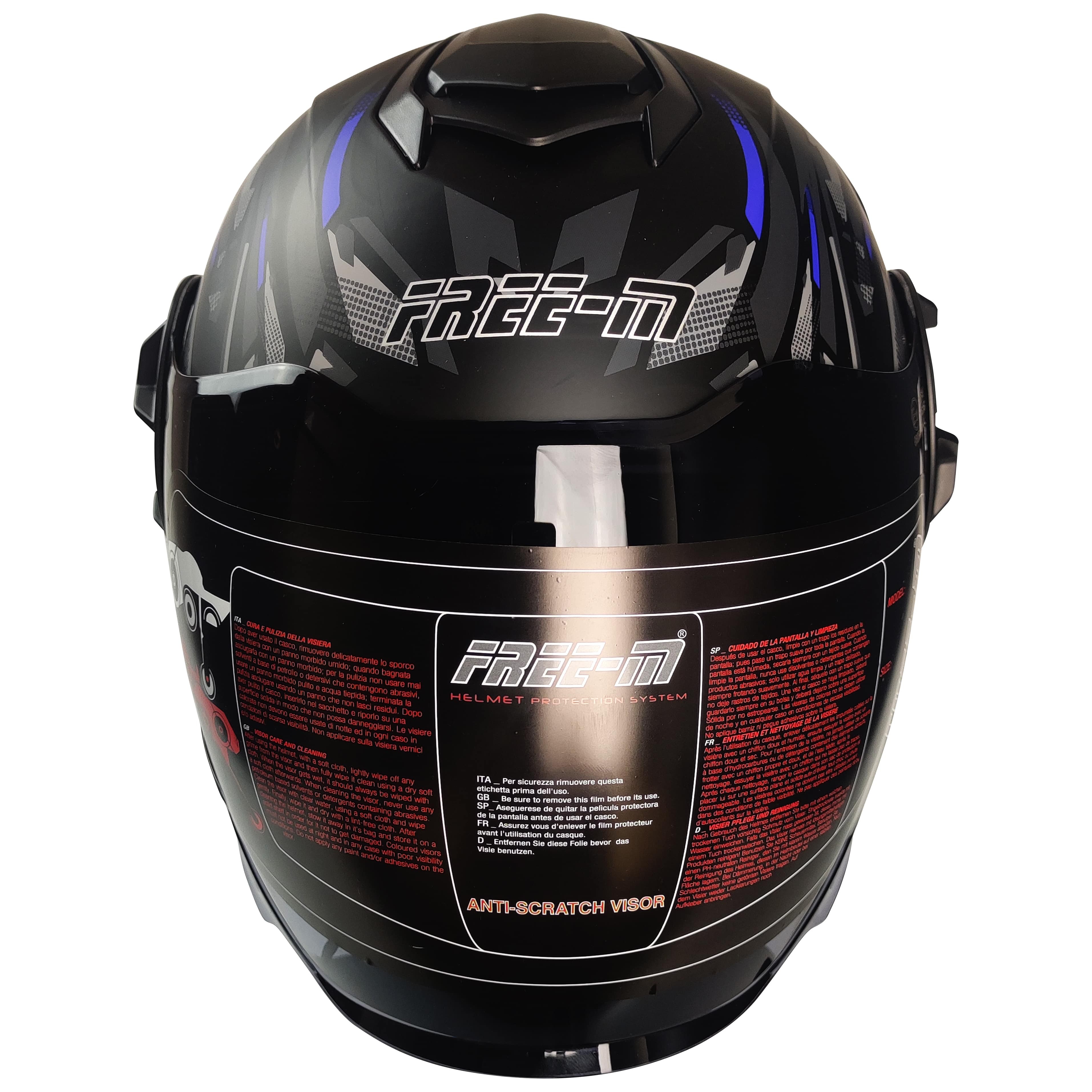 Free-m FR-665 Yarım Kask - BLUE ARROW