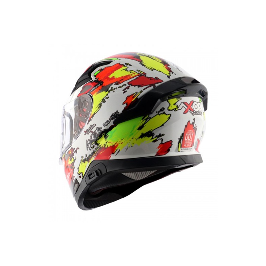 AXOR X-CROSS FLASH DUAL VISOR HELMET - NEON YELLOW