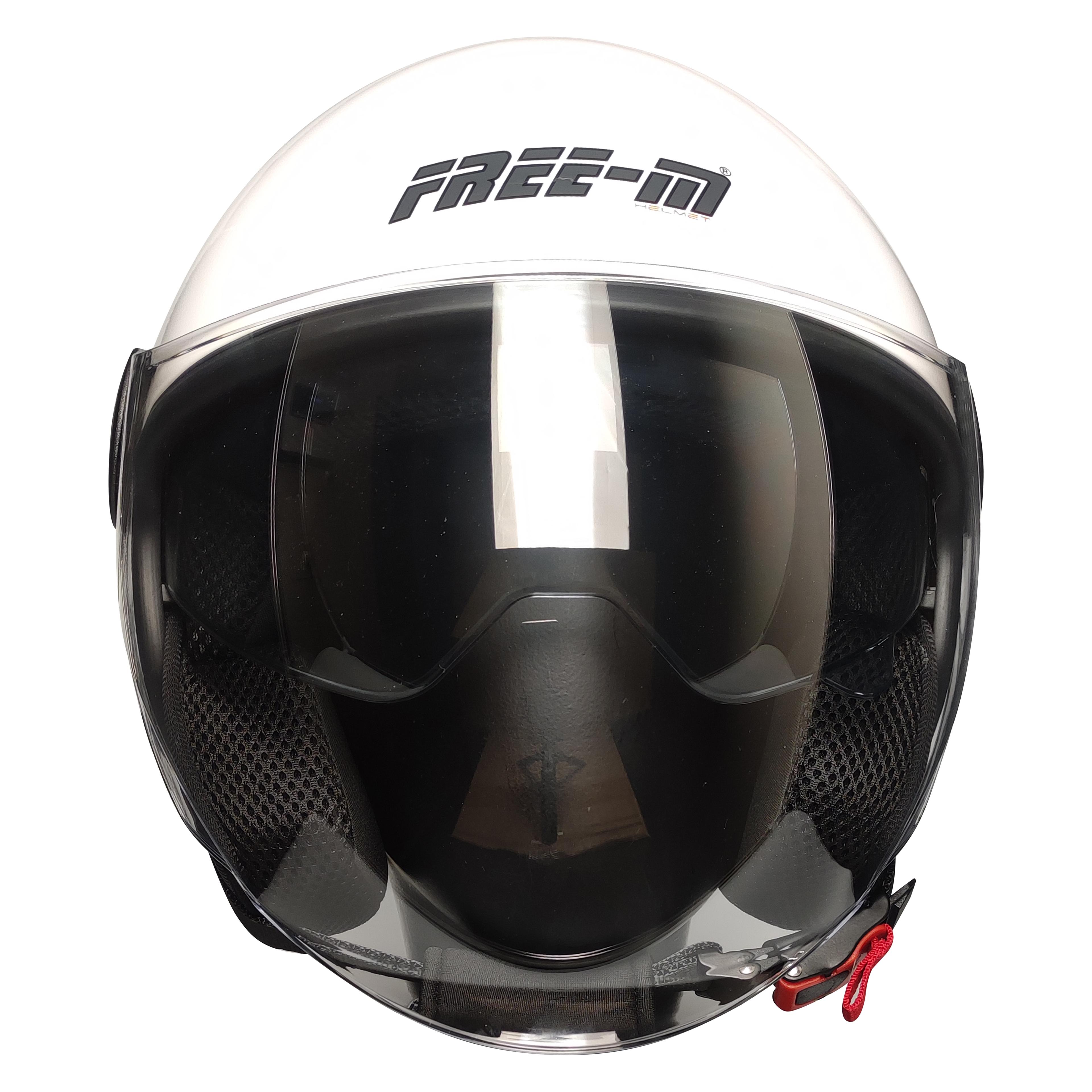 Free-M 612 Yarım Kask Shiny White