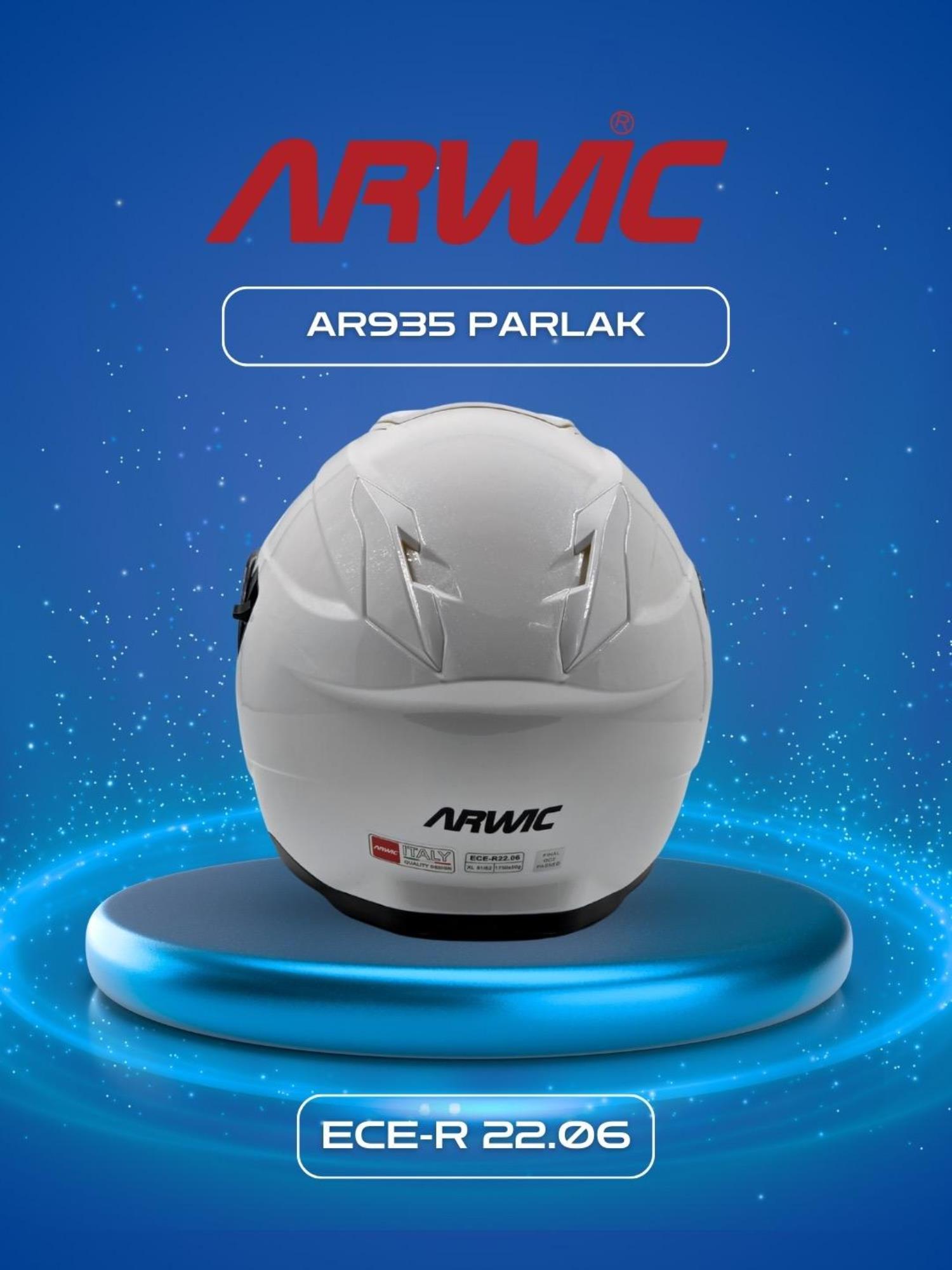 ARWİC KASK AR935 PARLAK BEYAZ
