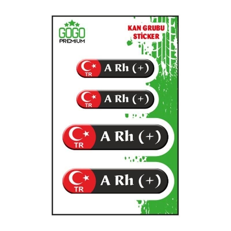 GOGO KAN GRUBU A RH+ SİYAH DÖRTLÜ DAMLA ETİKET