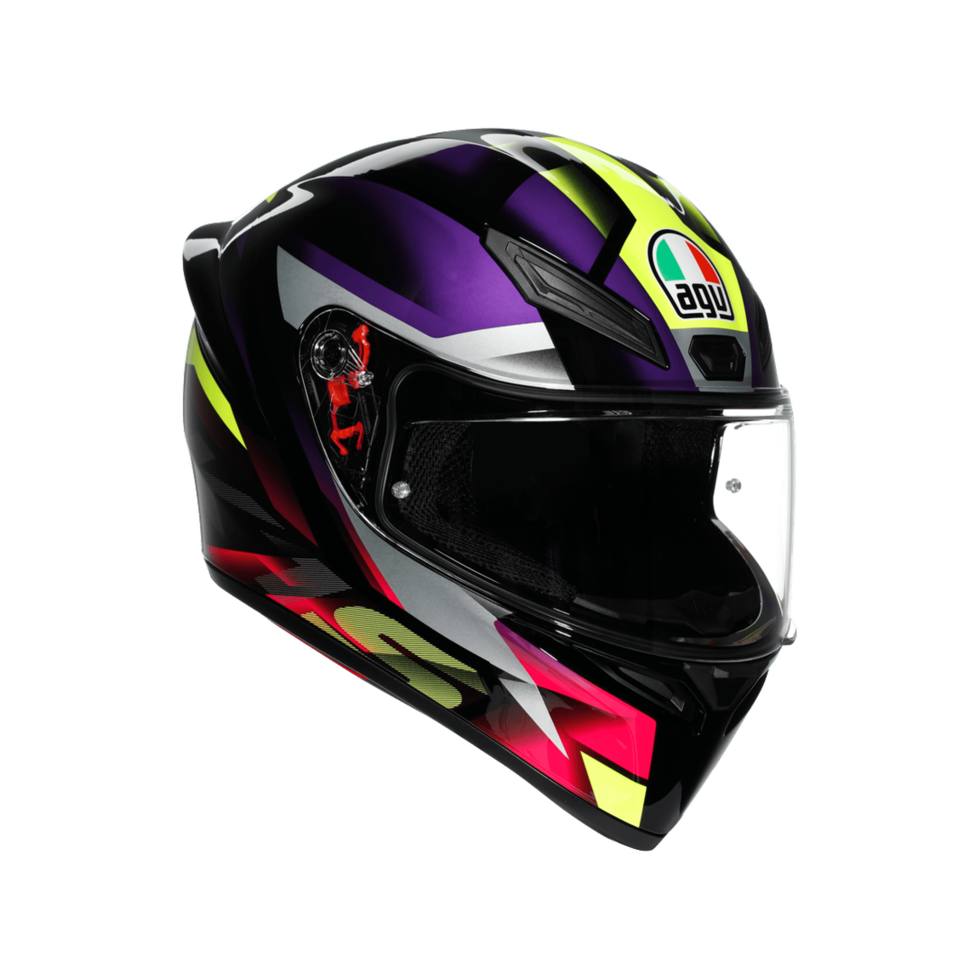 AGV KASK/K1 S E2206 FASTLAP BLACK PURPLE PINK M0196 FASTLAP