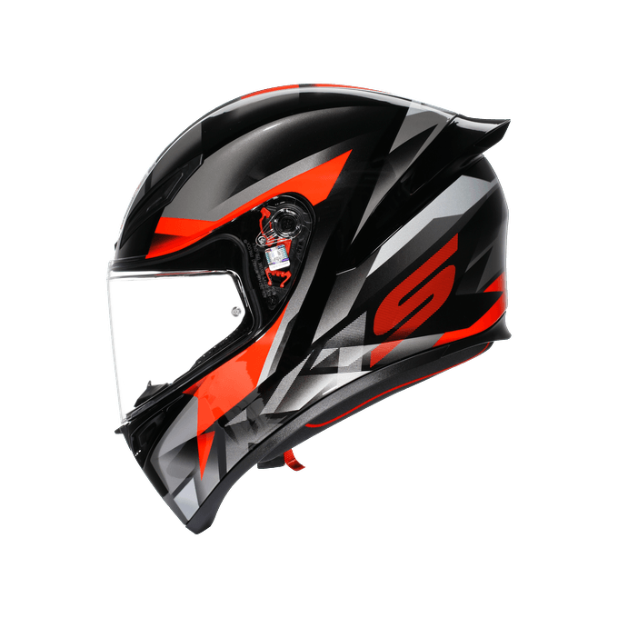 AGV KASK/K1 S E2206 FASTLAP BLACK GREY RED CONF.