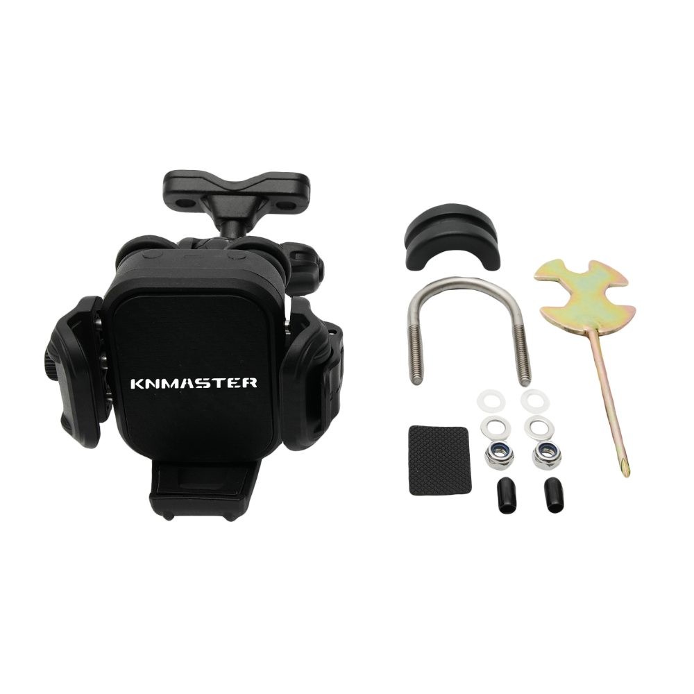 KNMASTER TT-870 TİTREŞİM ENGELLEYİCİLİ TÜM MOTOSİKLETLERE UYUMLU TELEFON TUTUCU