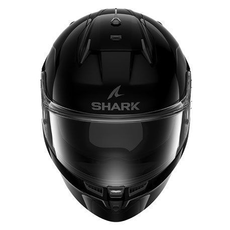 0316 SHARK D-SKWAL 3 BLANK PARLAK SİYAH KAPALI KASK