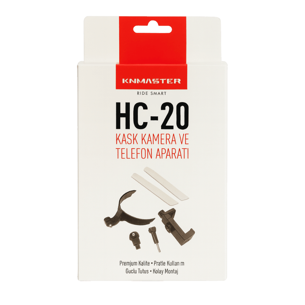 KNMASTER MOTOSİKLET KASK ÇENE YAPIŞTIRICILI TELEFON VE AKSİYON KAMERA TUTUCU FULL APARAAT K4926 HC-20